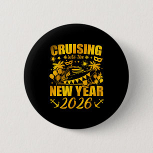 Family Vacation Cruise Ship 2026 New Year Party Cr 6 Cm Round Badge