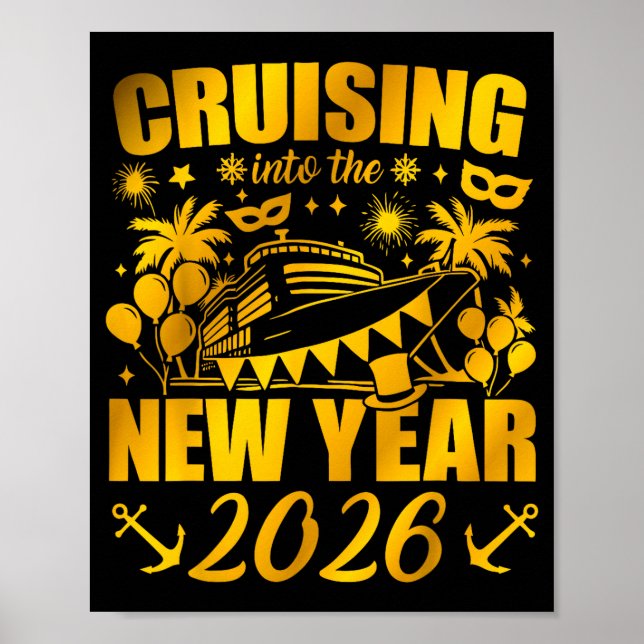 Family Vacation Cruise Ship 2026 New Year Party Cr Poster (Front)