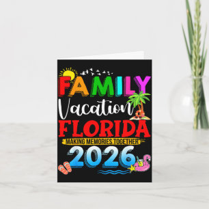 Family vacation florida 2026 matching group summer card