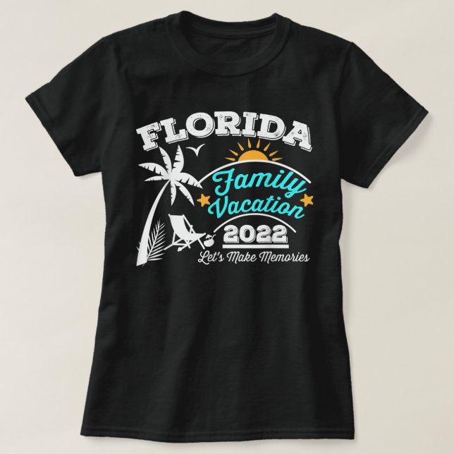 Family Vacation Florida beach 2022 Travel matching T-Shirt (Design Front)