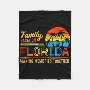 Family Vacation Florida Making Memories Summer Tog Fleece Blanket