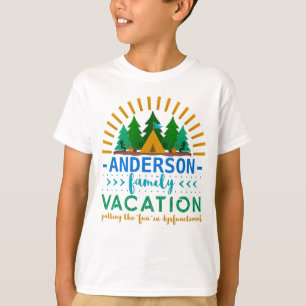 Family Vacation Funny Camping Trip   Custom Name T-Shirt