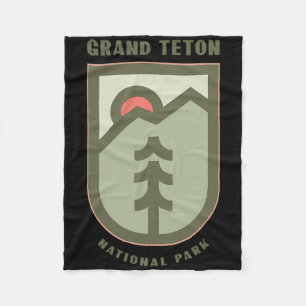 Family Vacation Gift - Grand Teton National Park Fleece Blanket