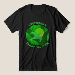 Family Vacation Green Graphic T-Shirt Tri-Blend Shirt