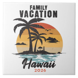 Family Vacation Hawaii 2026 Tropical Tile