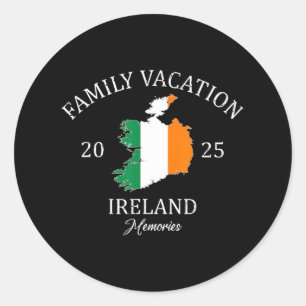 Family Vacation Ireland 2025 Family Travel Squad  Classic Round Sticker