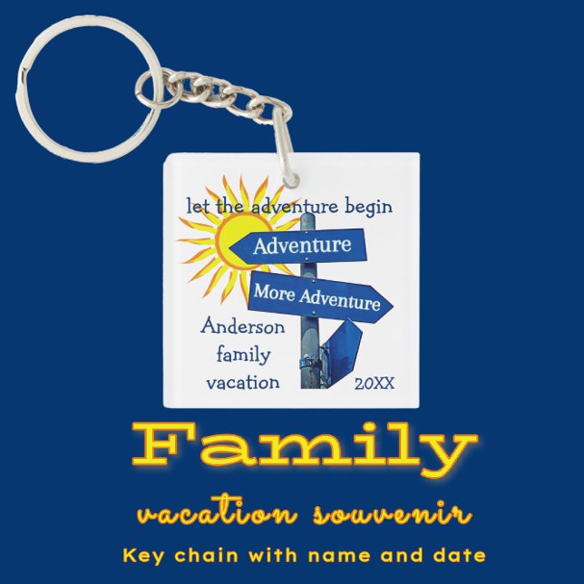 Family Vacation Let Adventure Begin Key Ring (Creator Uploaded)