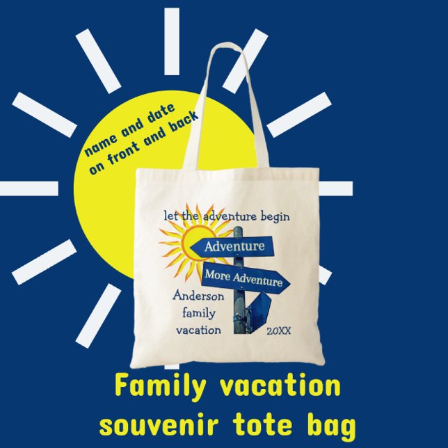Family Vacation Let Adventure Begin Tote Bag (Creator Uploaded)