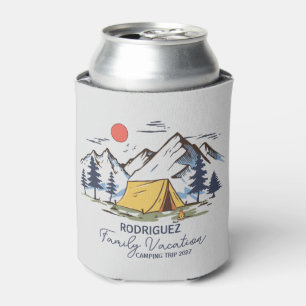 Family Vacation Matching Camping Custom  Can Cooler