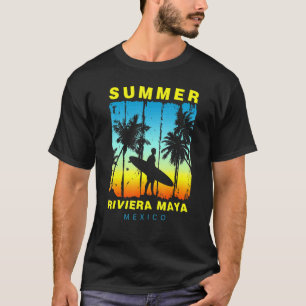 Family Vacation Mexico Riviera Maya Sunset Beach T-Shirt