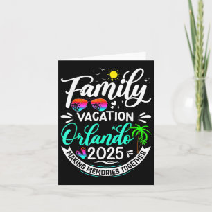 Family Vacation Orlando 2025 Beach Summer Vacation Card