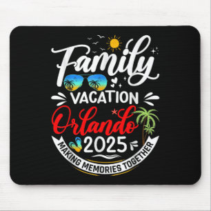 Family Vacation Orlando 2025 Beach Summer Vacation Mouse Pad