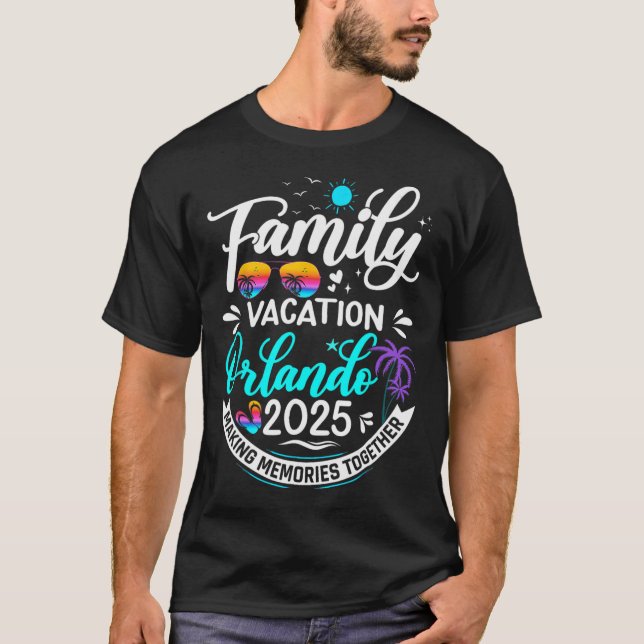 Family Vacation Orlando 2025 Beach Summer Vacation T-Shirt (Front)