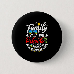Family Vacation Orlando 2026 Beach Summer Vacation 6 Cm Round Badge
