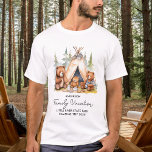 Family Vacation Personalised Cute Camping Bears  T-Shirt<br><div class="desc">Cute camping bears matching family shirts perfect for your upcoming family vacation! Whether you're going on a summer trip or a camping adventure, our matching shirts featuring a cute watercolor bear design will make your trip even more stylish and fun. The design features cute bears, a tent and forest scene,...</div>