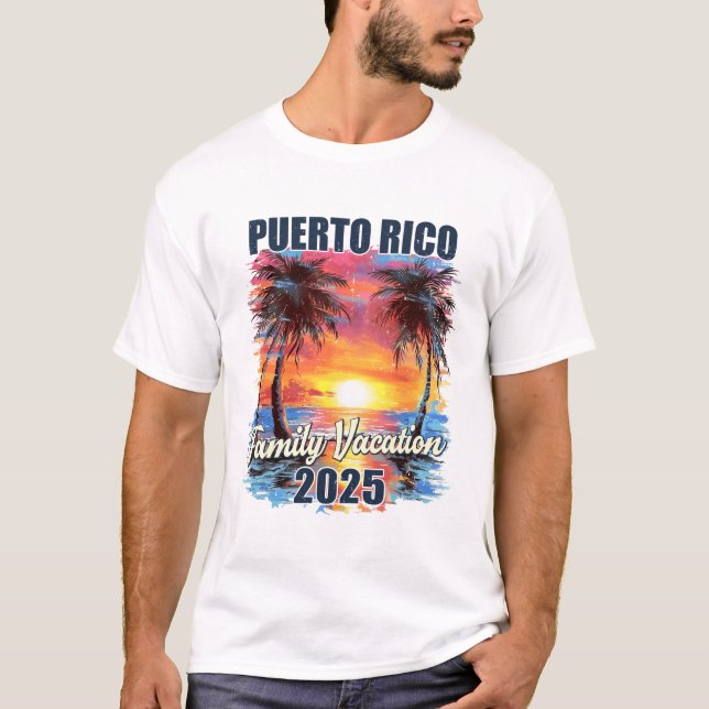 Family Vacation Puerto Rico 2025 Summer Trip Match T-Shirt (Front)