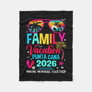 Family Vacation Punta Cana 2026 Dominican Republic Fleece Blanket
