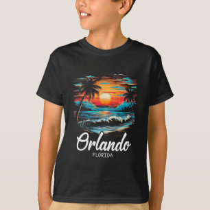 Family Vacation Retro Sunset Florida Orlando T-Shirt