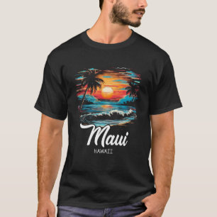 Family Vacation Retro Sunset Hawaii Maui Shirt & T