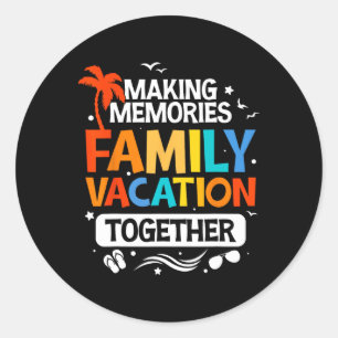 Family Vacation Shirts 2025 Cruise Women Men Kids Classic Round Sticker