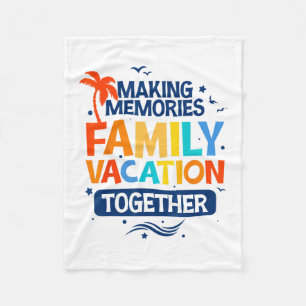 Family Vacation Shirts Cruise Women Men Kids Summe Fleece Blanket