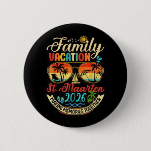 Family Vacation St Maarten 2026 Memories Family 6 Cm Round Badge