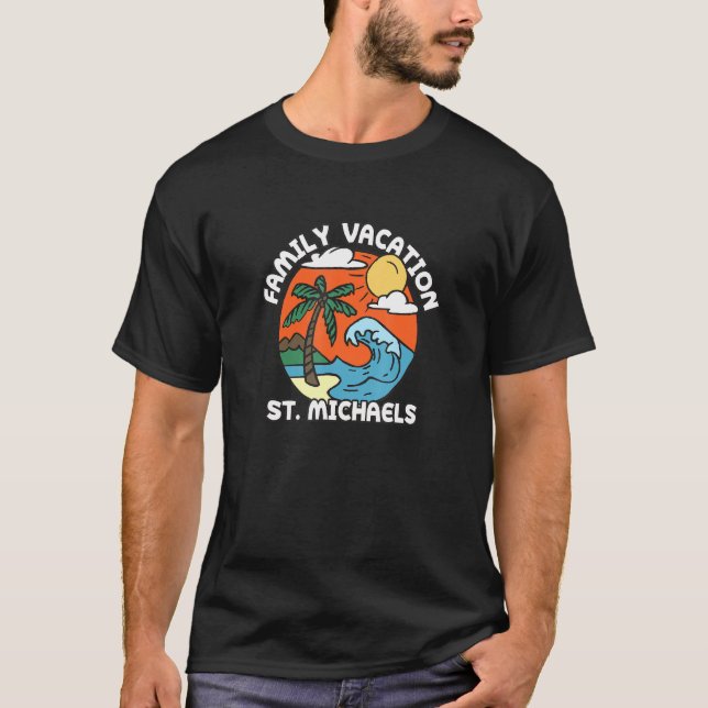 Family Vacation St Michaels Beach Maryland Beach B T-Shirt (Front)