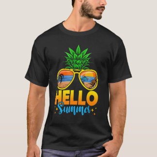 Family Vacation Sunglasses Pineapple Hello Summer T-Shirt