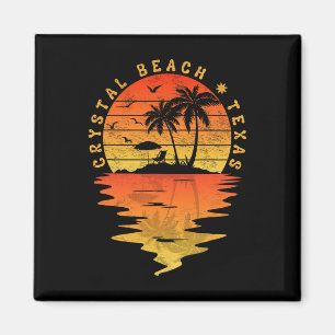 Family Vacation Tees Texas Crystal Beach Vintage P Magnet
