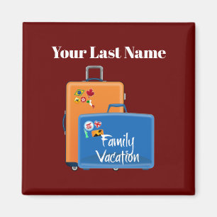 Family Vacation Template, Customisable Magnet