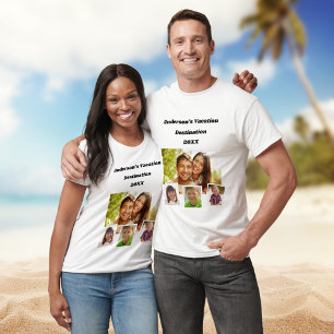 Family vacation travel photo collage T-Shirt