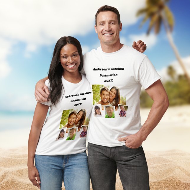 Family vacation travel photo collage T-Shirt (Creator Uploaded)