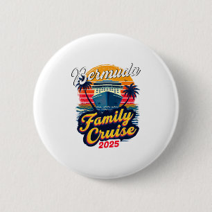 Family Vacation Vacay Squad Family Cruise Bermuda 6 Cm Round Badge