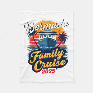 Family Vacation Vacay Squad Family Cruise Bermuda  Fleece Blanket