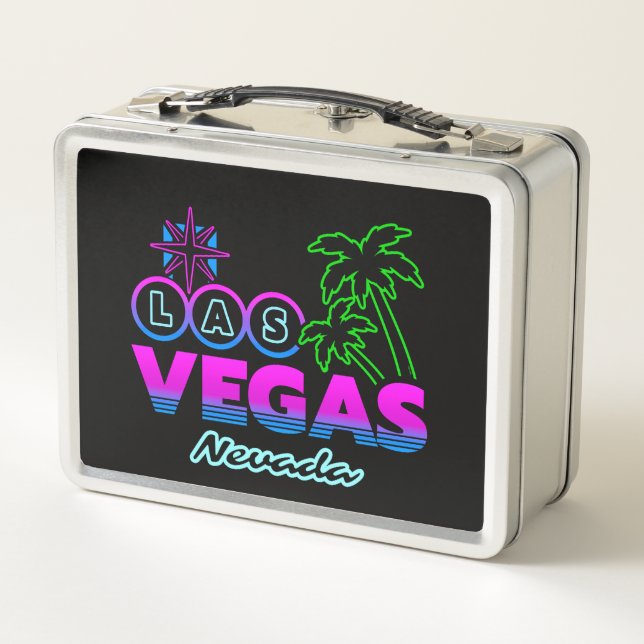 Family Vacation - Vegas Trip Souvenir - Las Vegas Metal Lunch Box (Back)