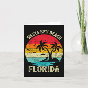 Family Vacation Vintage Retro Florida Siesta Key B Card