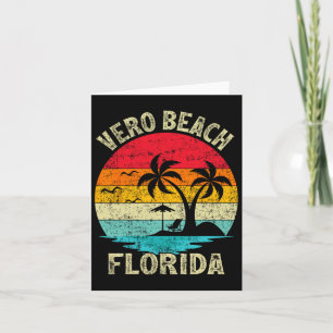 Family Vacation Vintage Retro Florida Vero Beach  Card