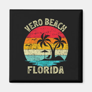 Family Vacation Vintage Retro Florida Vero Beach  Magnet