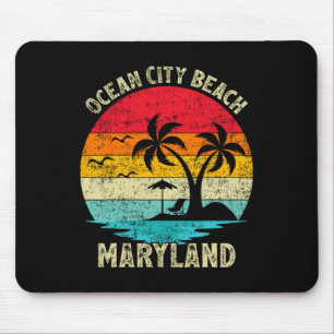 Family Vacation Vintage Retro Maryland Ocean City  Mouse Pad