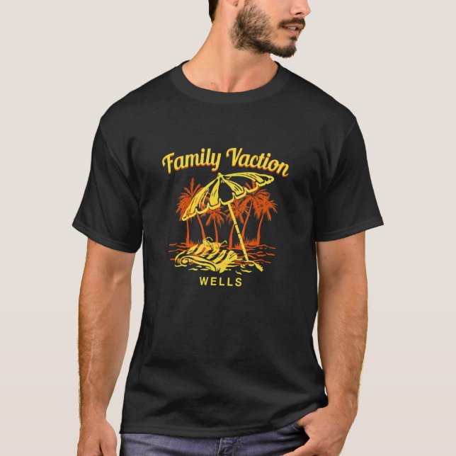 Family Vacation Wells Keepsake Maine Remembrance B T-Shirt (Front)