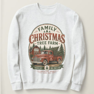 Family Vintage Christmas Tree Farm Sweatshirt