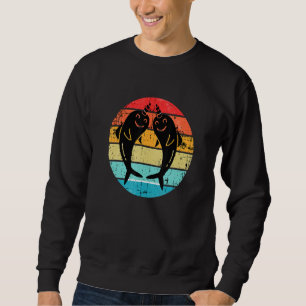 Family Vintage Retro Unicorn dolphin family 1 Sweatshirt