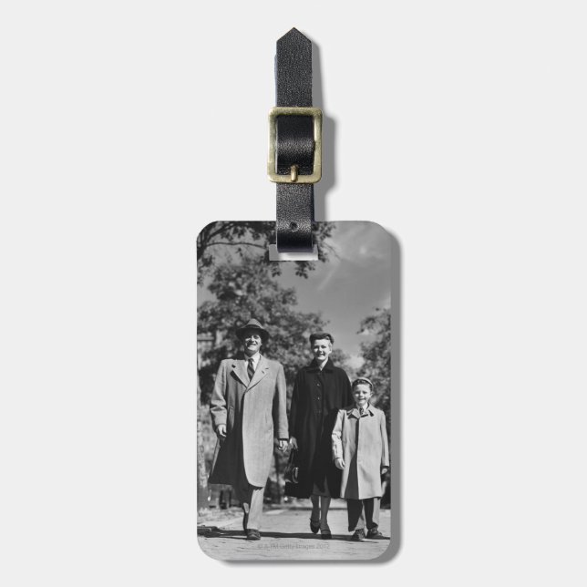 Family Walking Luggage Tag (Front Vertical)