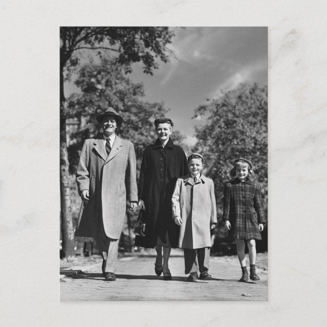 Family Walking Postcard (Front)