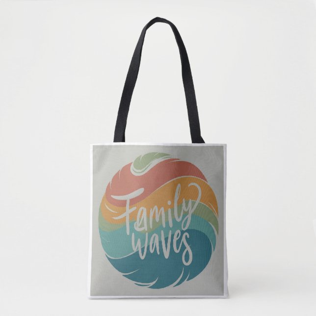 Family Waves Tote Bag (Front)