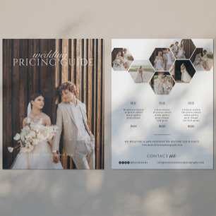 Family Wedding Photographer Photography Price List Flyer