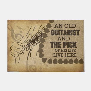 Family Welcome Mat,Vintage Guitar Lover Doormat