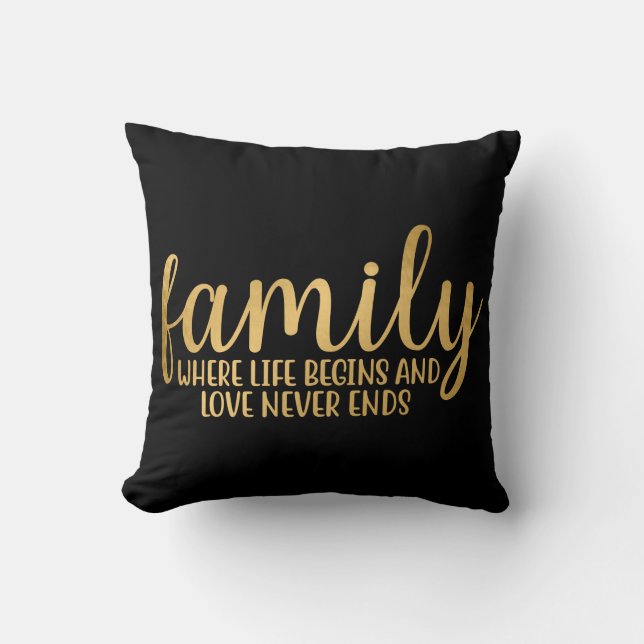Family Where Life Begins Cushion (Front)