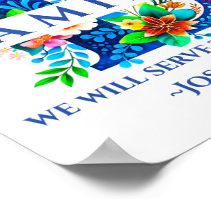 FAMILY White Poster Print 'We Will Serve' #281225