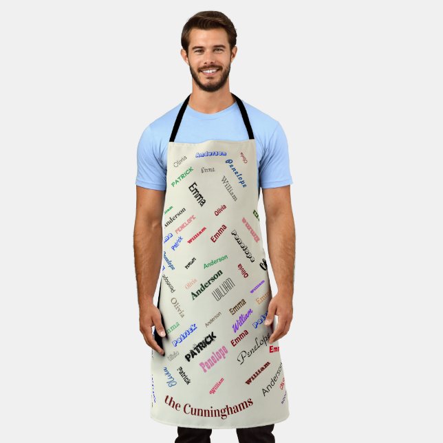 Family Word Cloud Christmas Supreme Apron (Worn)